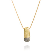 Todd Reed necklace with 18k yellow gold and large raw diamond(~16.77ct.)
